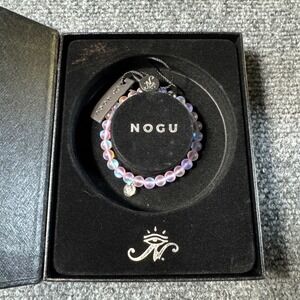 NOGU Pink Fireball Mermaid Glass Bead Bracelet 925 Sterling Silver 6mm NEW